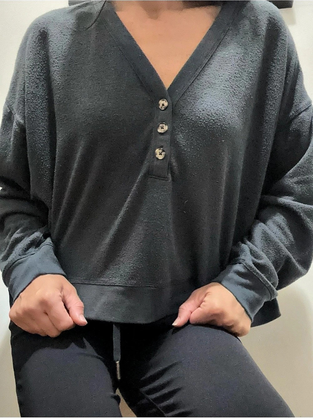 Alo grey Long Sleeve Henley